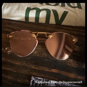 KREWE Sunglasses with Gold and Brown Accents